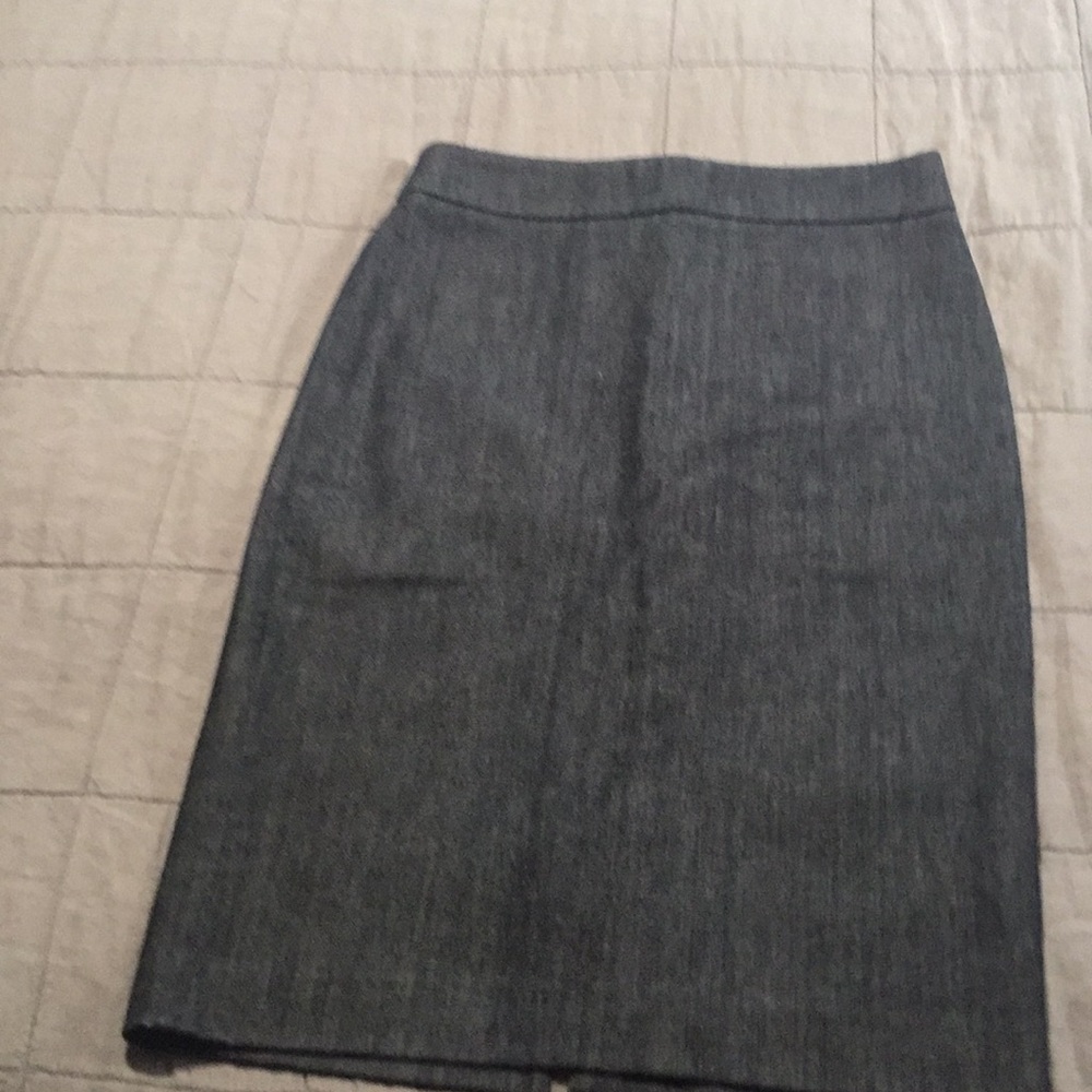 J.crew dark denim pencil exposed zipper skirt 2